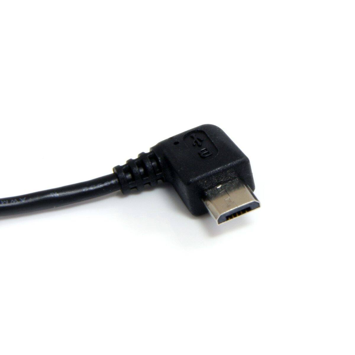 Alt View 1. StarTech.com - StarTech 6' Micro Cable - A to Right Angle Micro B USB Cable, 30 AWG.
