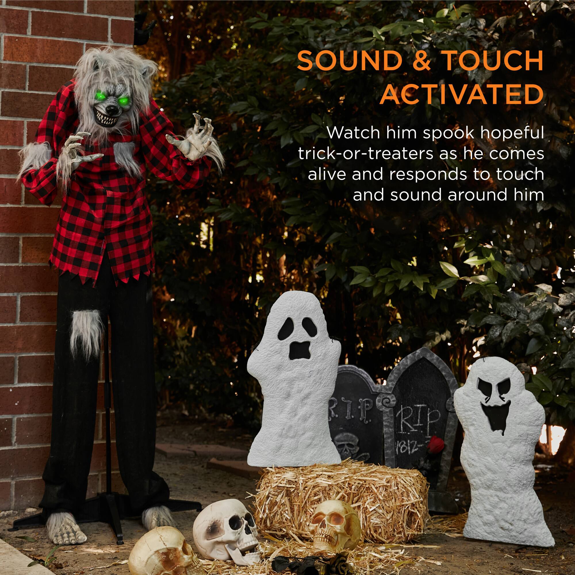 SOUND & TOUCH ACTIVATED

Watch him spook hopeful trick-or-treaters as he comes alive and responds to touch and sound around him

RIP
1812
