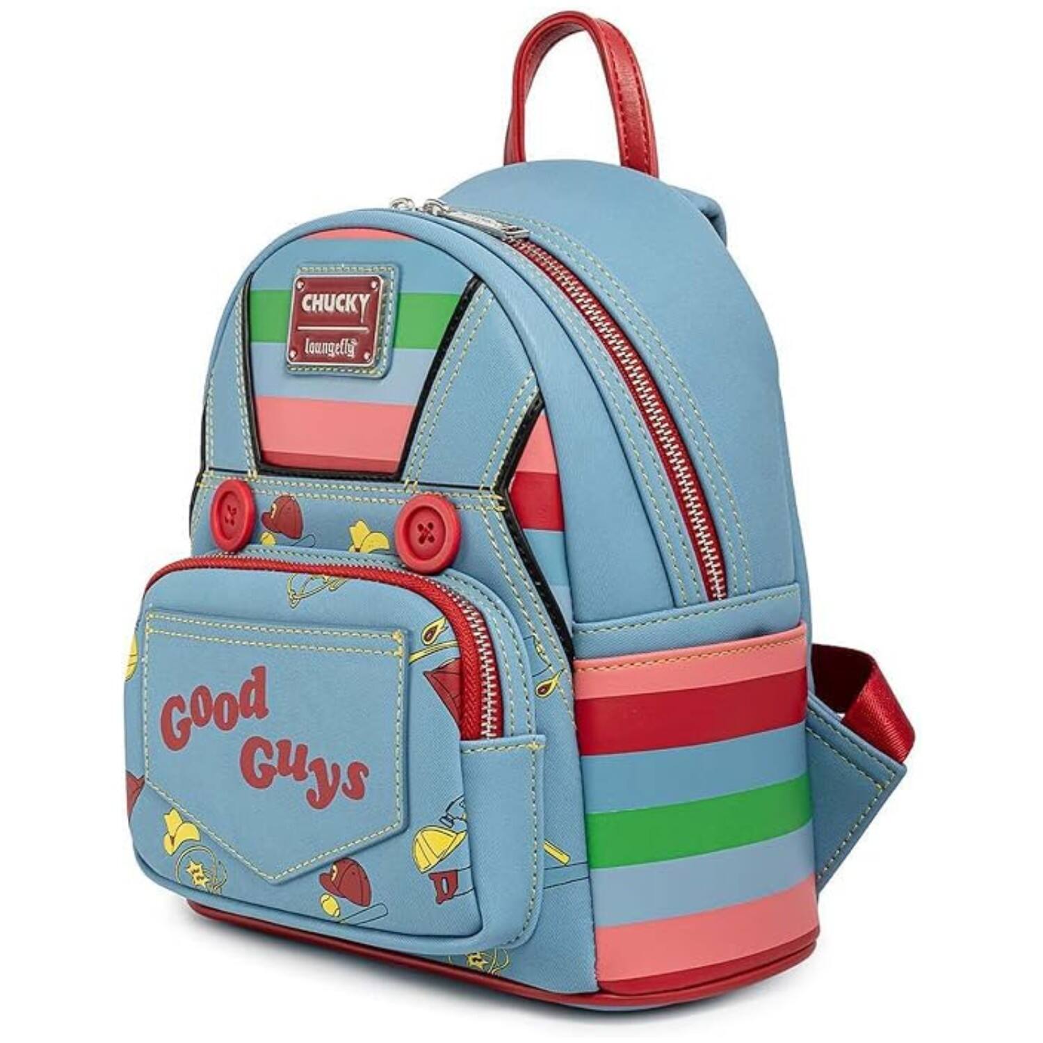 LoungeFly Childs Play Chucky Cosplay Womens Double Strap Shoulder Bag ...