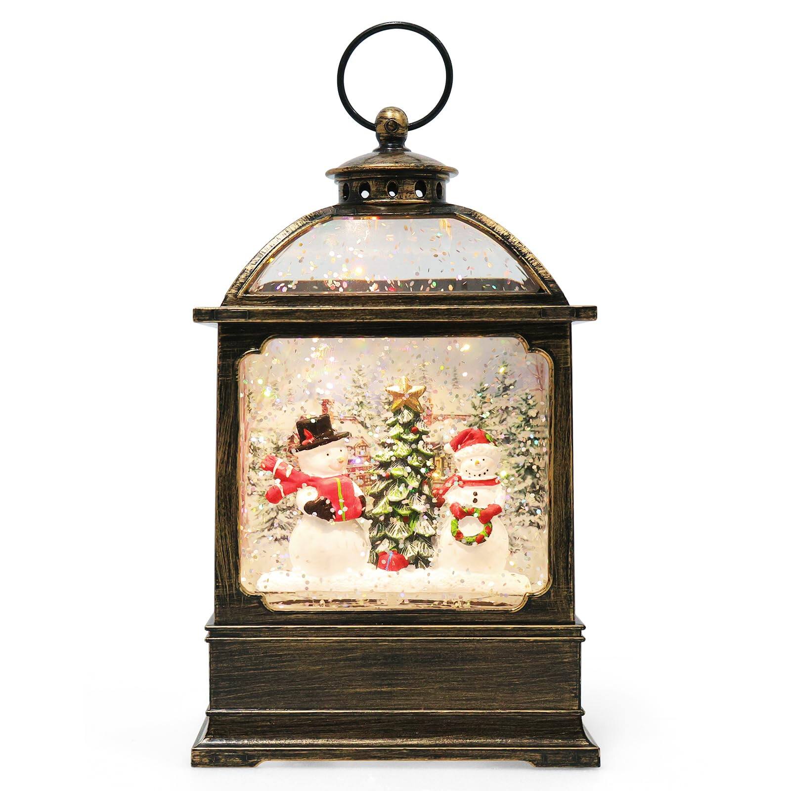 Alt View 7. Refined Abode Design - Christmas Snow Globe Lantern Snowmen usic Songs Timer Water Usb Operated Festival Decorations Gifts two - MULTI.