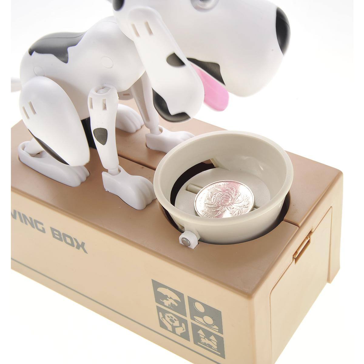 JuzToys Dog Piggy Bank, My Dog Piggy Bank, Robotic Coin Munching Toy ...