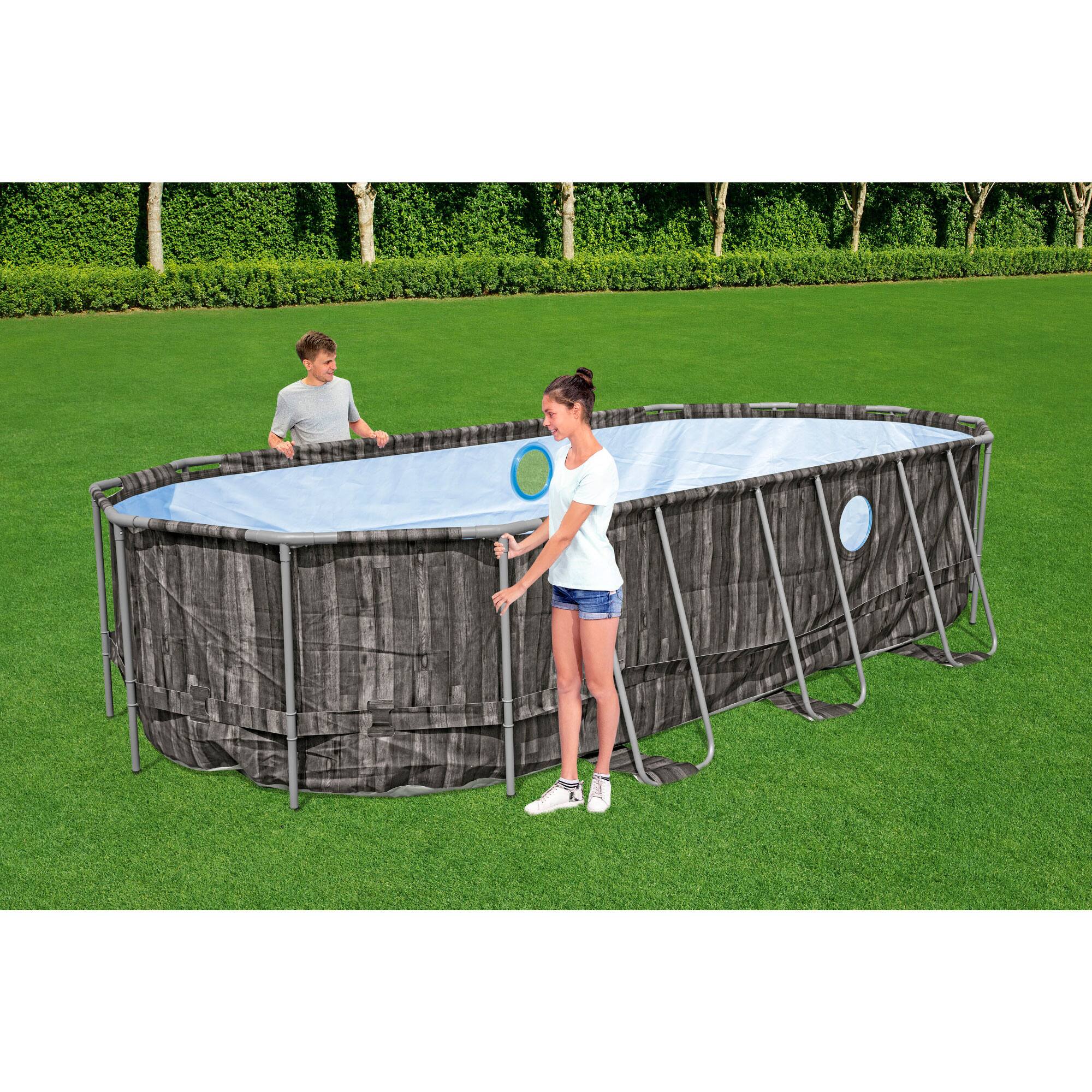 Alt View 5. Coleman - Coleman Power Steel Swim Vista 20' x 48" Round Above Ground Swimming Pool Set - Gray.