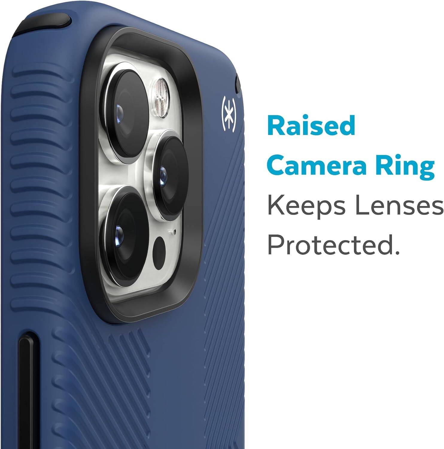 Raised Camera Ring Keeps Lenses Protected.