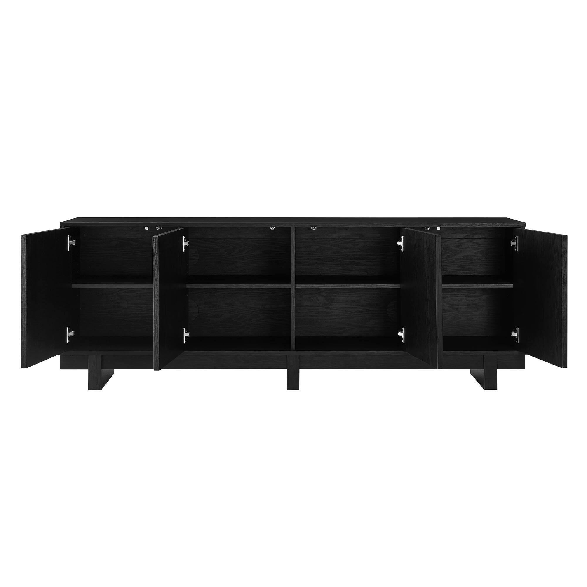 Alt View 5. Modway - Knox 71 Inch TV Stand by Modway - Black.