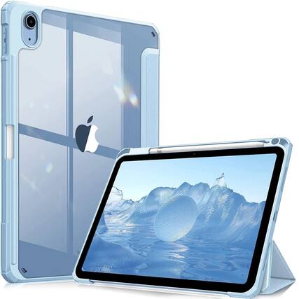 Front. Kitcheniva - Protective Clear Case For iPad (A16) 11th 11” 2025/iPad 10th 2022 Shockproof Cover 10.9” Sky Blue - Sky Blue.