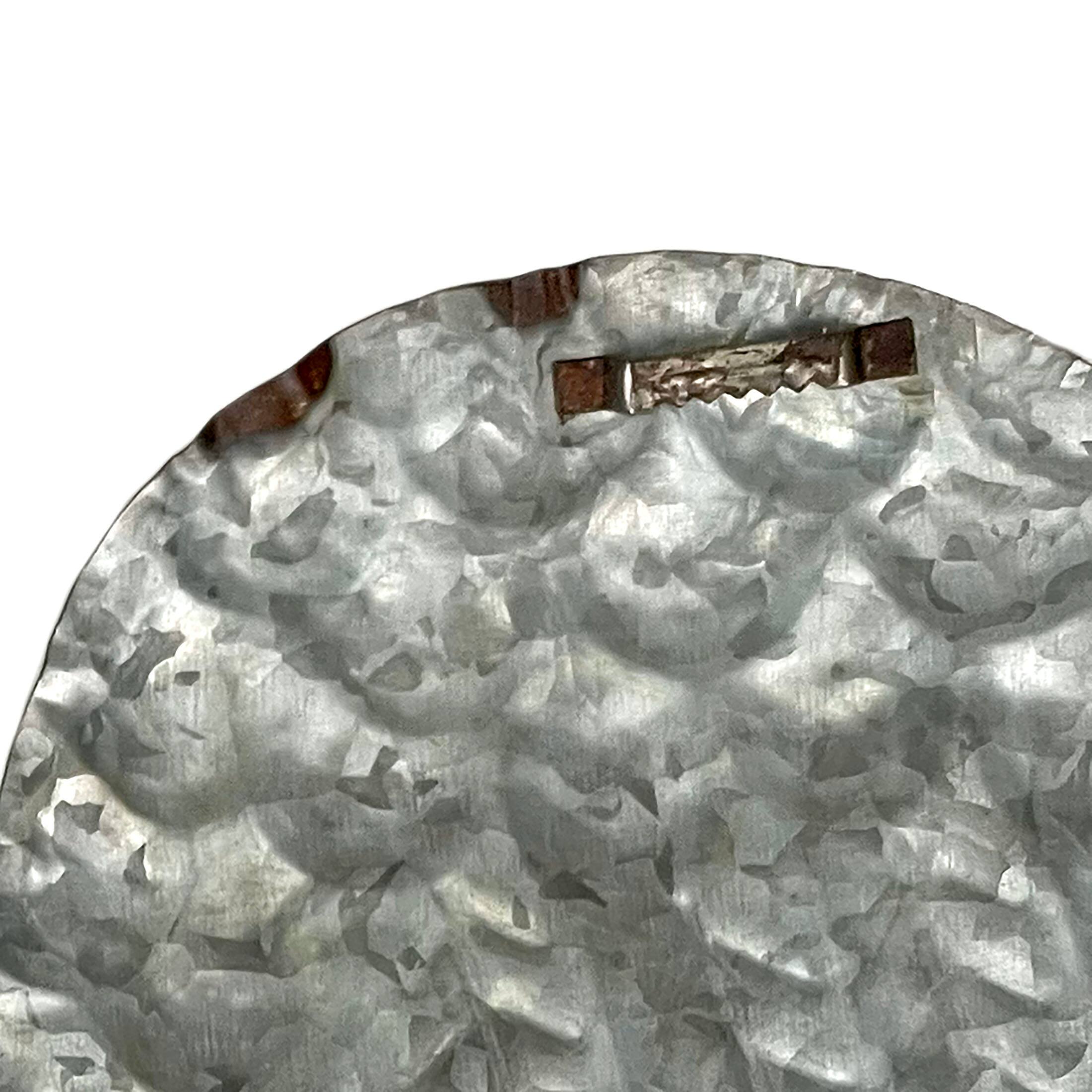 Alt View 5. Zeckos - Galvanized Metal Rustic Angel Wings Wall Decor Set - Gray.