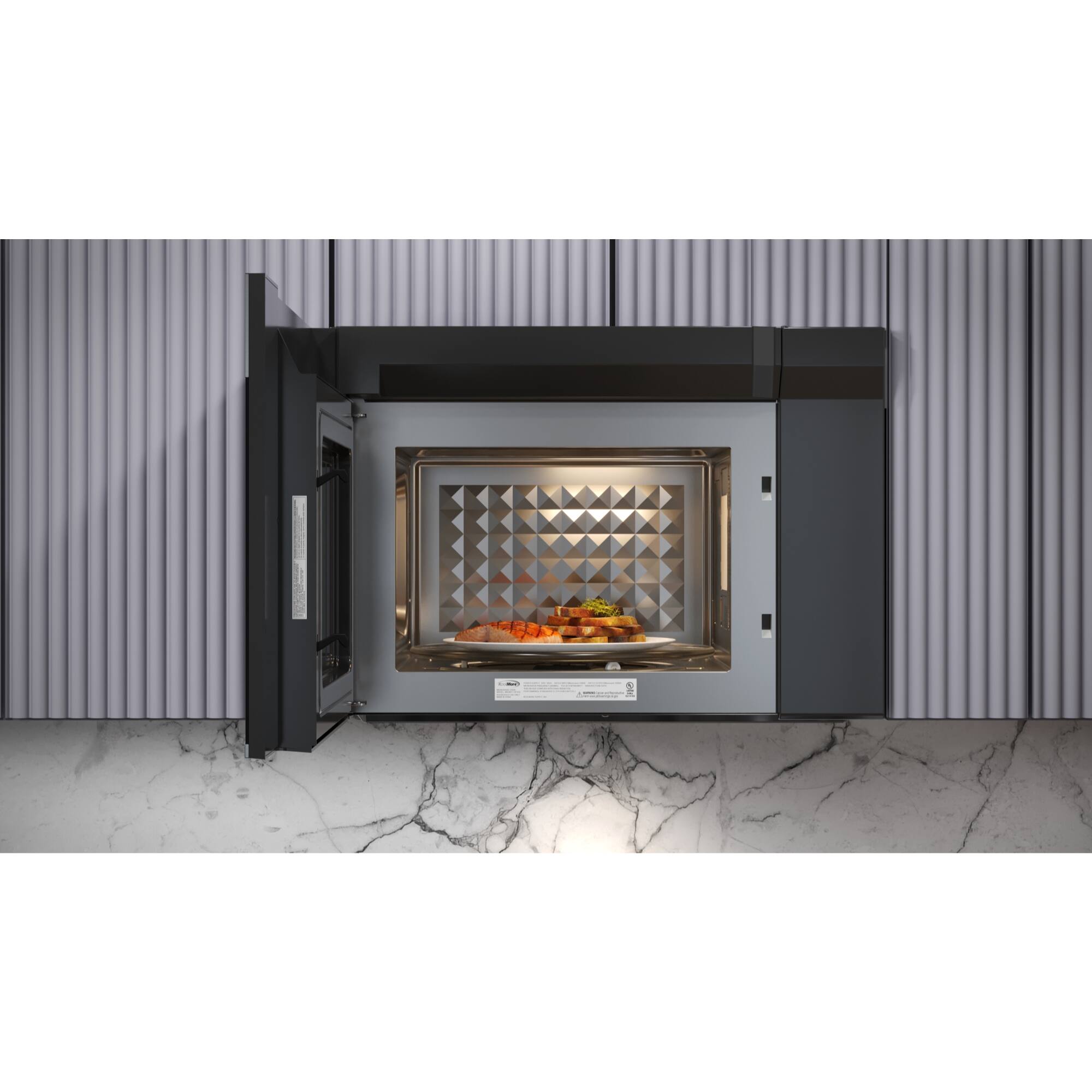 Alt View 8. Koolmore - 1.3 cu. ft. Over the Range Stainless Steel Microwave, 300 CFM, One Panel (KM-MOT-OP1SS) - Stainless-Steel.