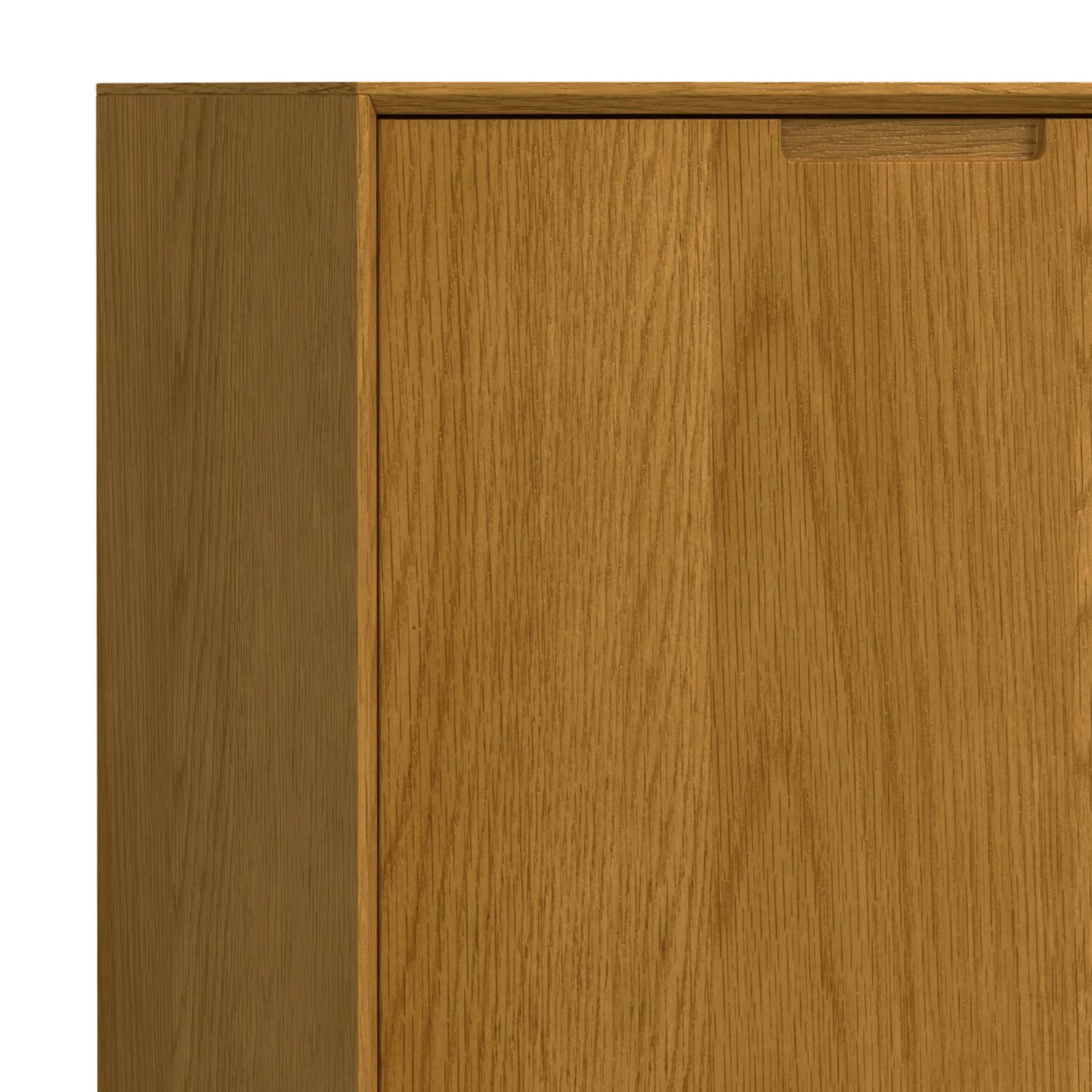 Alt View 4. Simpli Home - Banting 3 Door Sideboard Buffet in Natural Oak - Natural Oak.