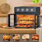 26QT Large Capacity
- 700G French Fries
- 13IN Pizza
- 6SLICE Toast
- 4.5LB Whole Chicken