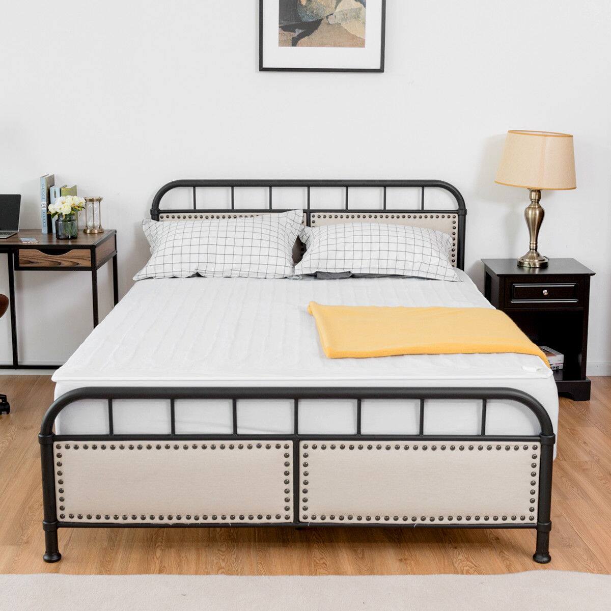 Alt View 2. Costway - Electric Heated Mattress Pad Safe King 8 Temperature 10h Timer - White.