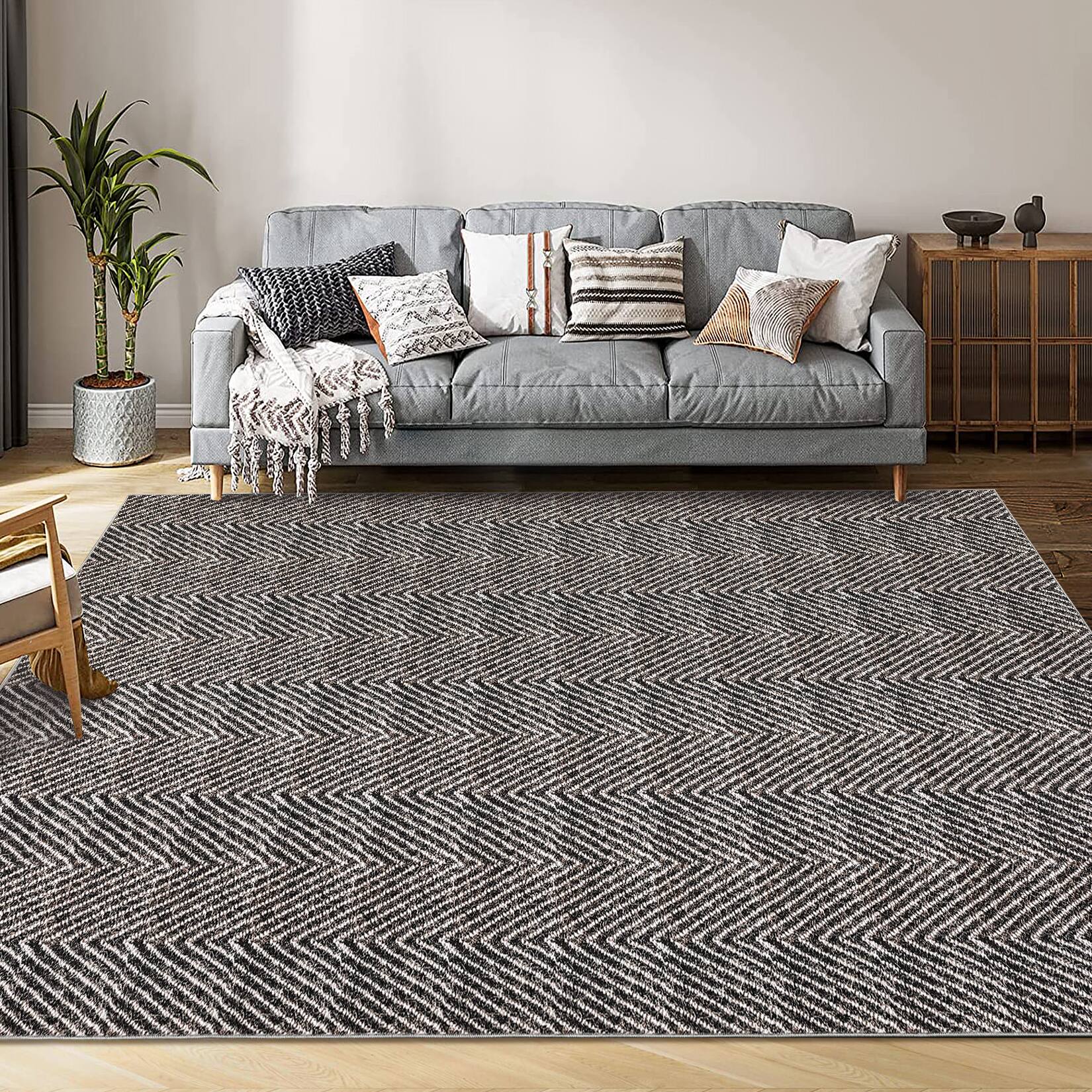 Acekool Area Rugs, Washable Rugs for Bedroom, Camel Rugs, Non Shedding ...