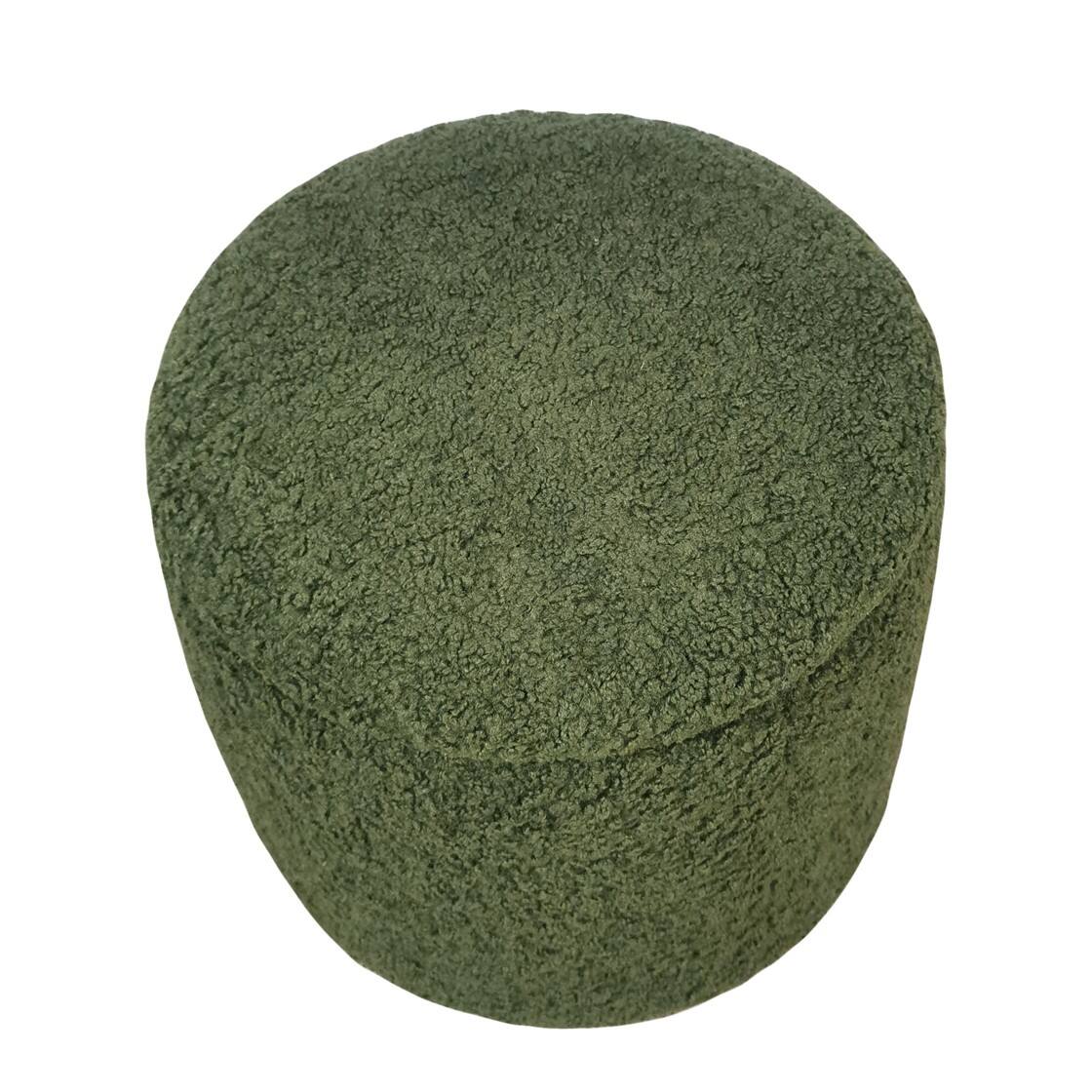 Front. Gracie Mills - Gracie Mills ivie Circular Storage Ottoman - Green.