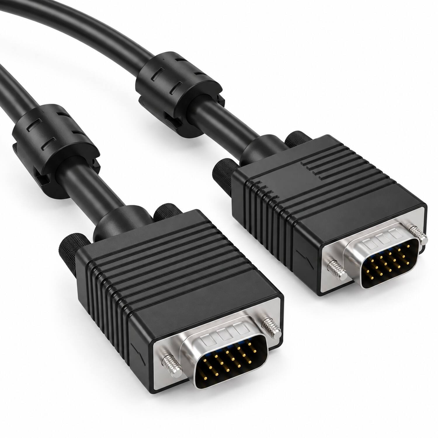 Angle. Sanoxy - 10ft SVGA HD15 M/M Monitor Cable with Ferrites - Black.