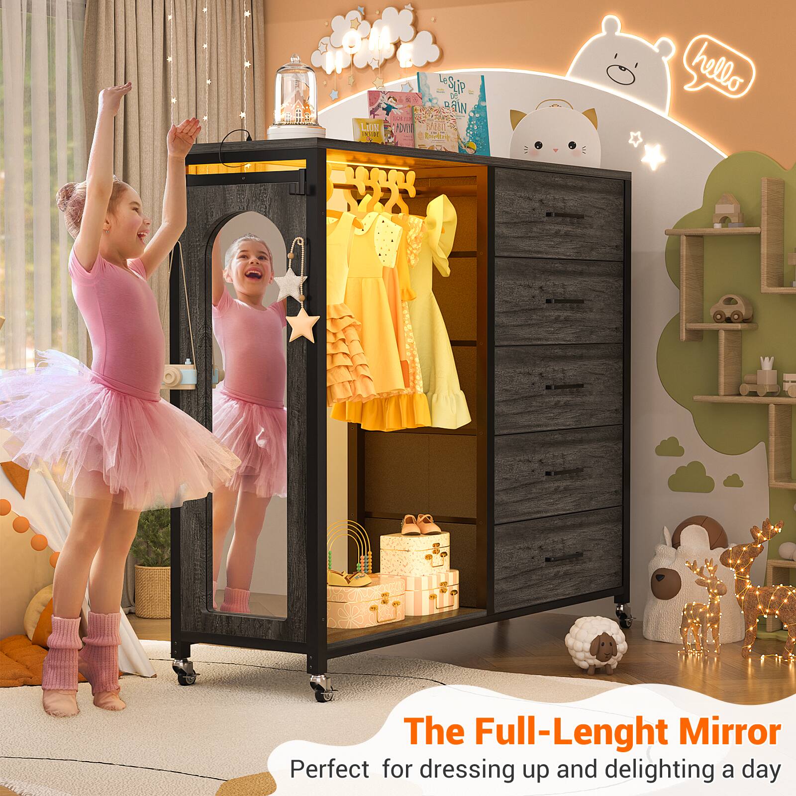 The Full-Length Mirror  
Perfect for dressing up and delighting a day