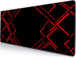 Fabibe - Large Gaming Mouse Pad Extended Xl Mousepad Non-slip Rubber Base Mat Desk For Work Game Office Home 31.5 X 11.8 In B - 17 Red Ray