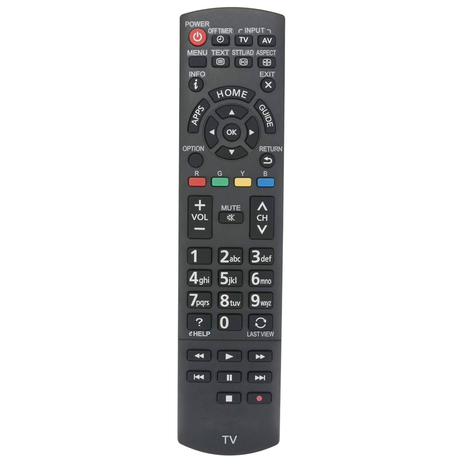 ZdalaMit - N2QAYB000934 Remote for Panasonic LED TV TH-42AS640A TH-32AS630Z TH-50AS640A TH-60AS640A TH-60AS640Z TH-32AS610A - Black