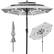 Front. Best Choice Products - Best Choice Products 10ft 3-Tier Solar Patio Umbrella w/ 24 LED Lights, Tilt Adjustment, Easy Crank - Fog Gray - Fog Gray.