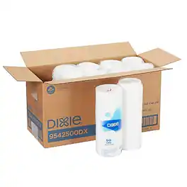 Dixie - Dome Plastic Hot Cup Lids, 10-20 oz., 500/Carton - White