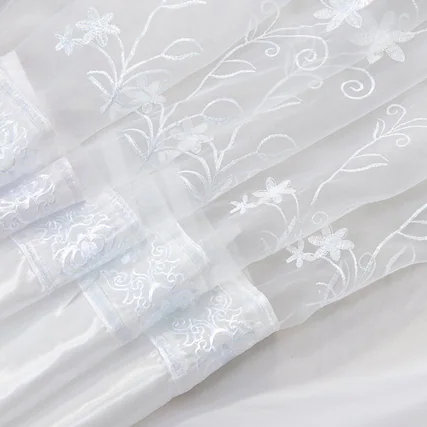 Front. RT Designers Collection - Priscilla Floral Embroidered Curtain Panel with Double Elegant Window Treatment - Gold.