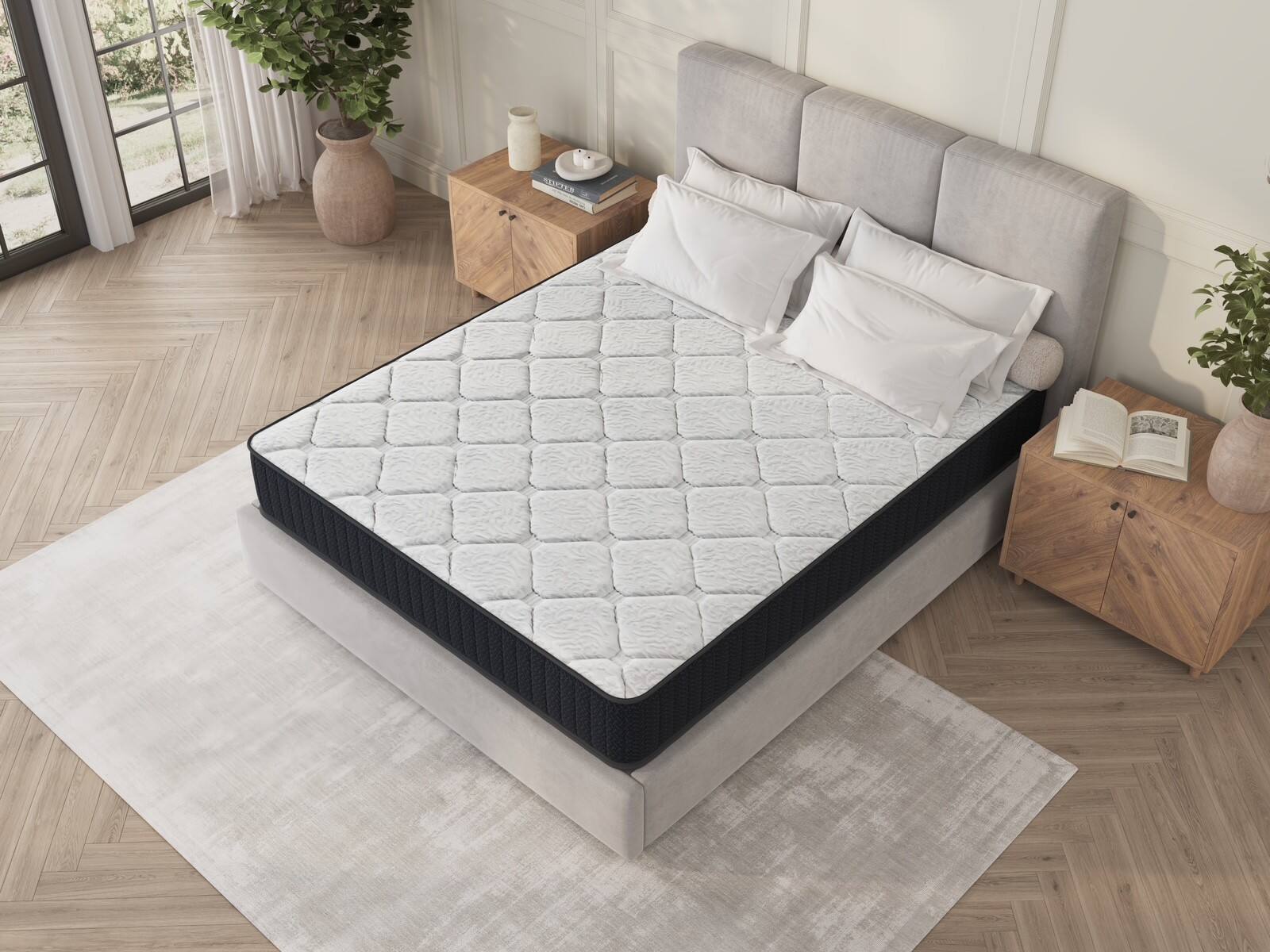 Alt View 1. Glintex - 10-Inch Twin Hybrid Mattress，Cooling Gel Memory Foam，Pocket Springs, Medium-Firm, Made in USA, CertiPUR-US & OEKO-TEX - Gray.