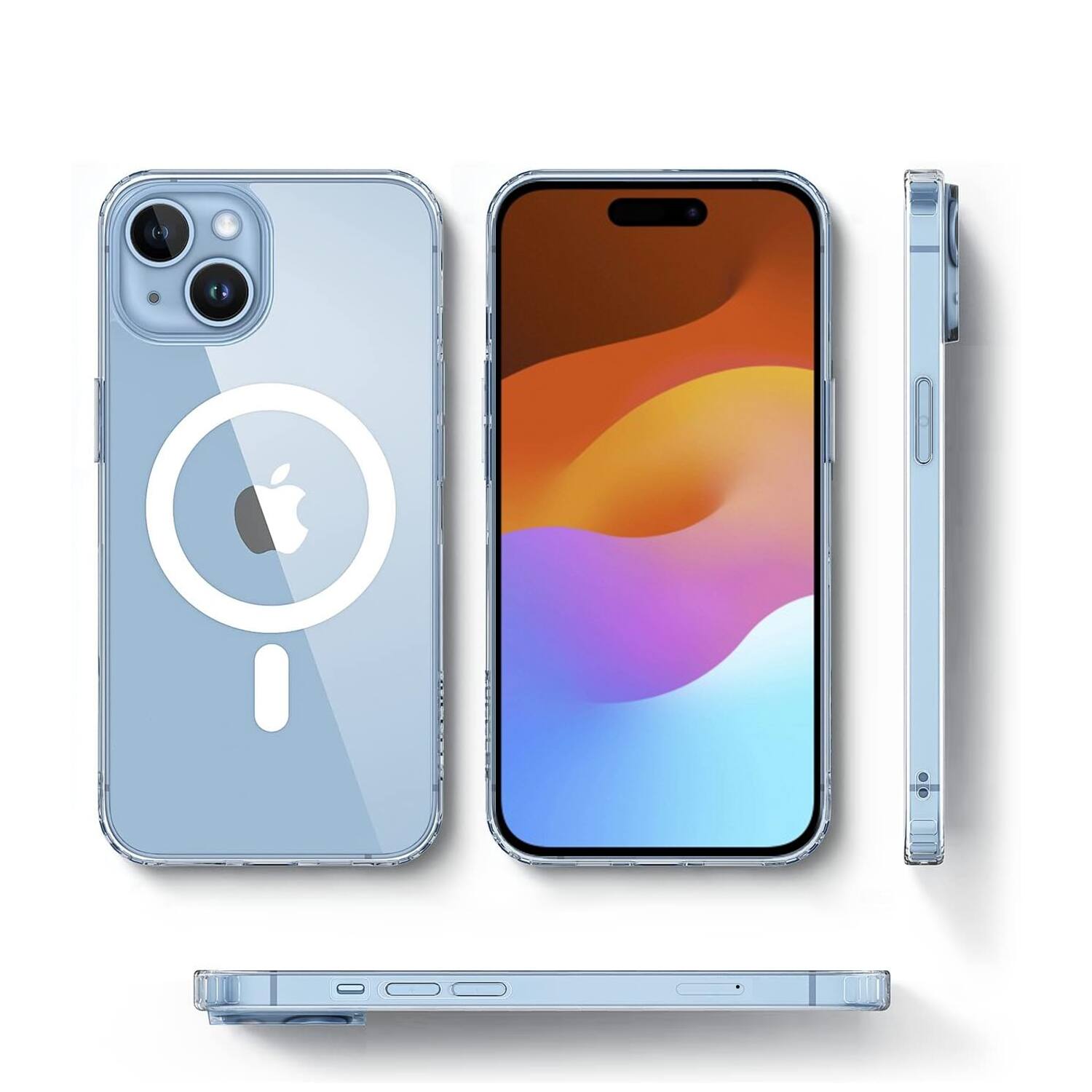 Alt View 3. SaharaCase - Venture Series Case Compatible with Magsafe Case for iPhone 15 Plus - Clear - Clear.