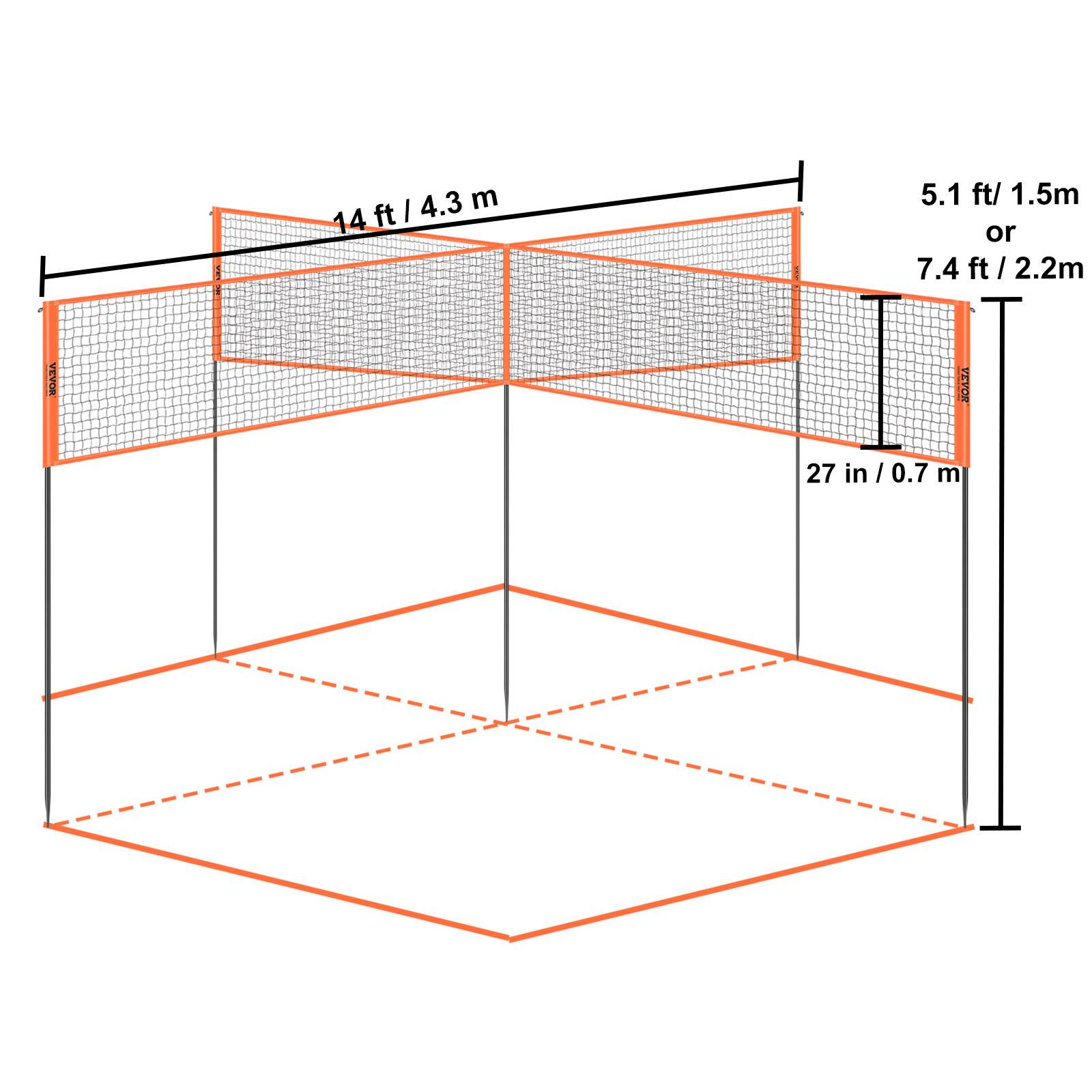14 ft / 4.3 m  
5.1 ft / 1.5 m or 7.4 ft / 2.2 m  
27 in / 0.7 m