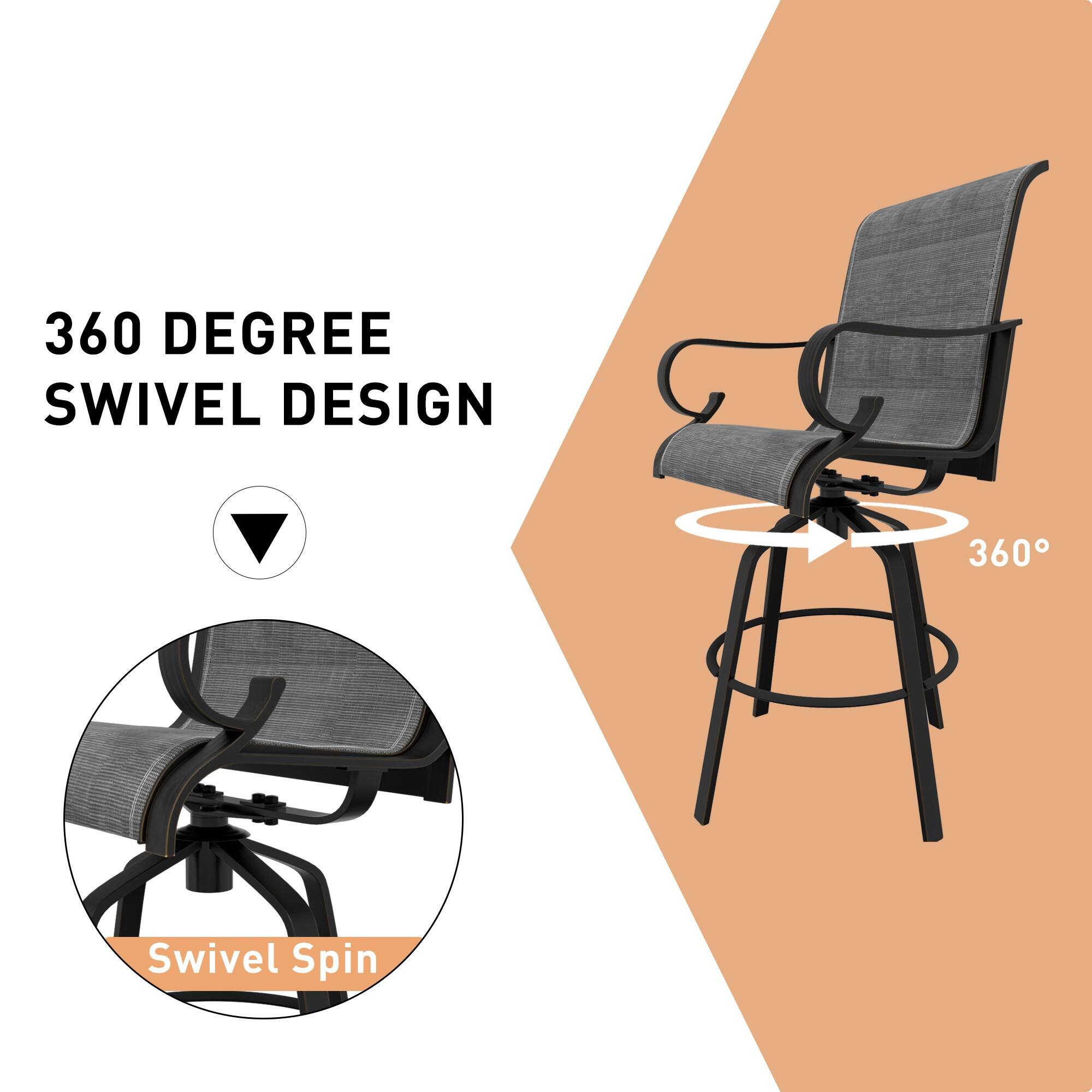 360 Degree Swivel Design  
360 Swivel Spin