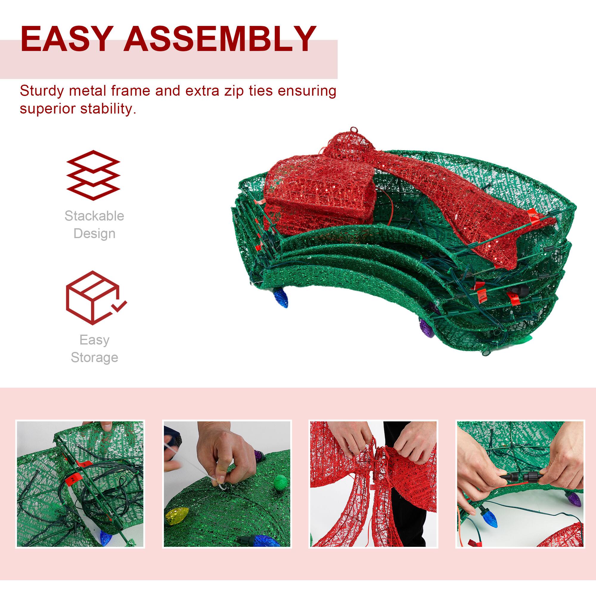 EASY ASSEMBLY

Sturdy metal frame and extra zip ties ensuring superior stability.

Stackable Design

Easy Storage