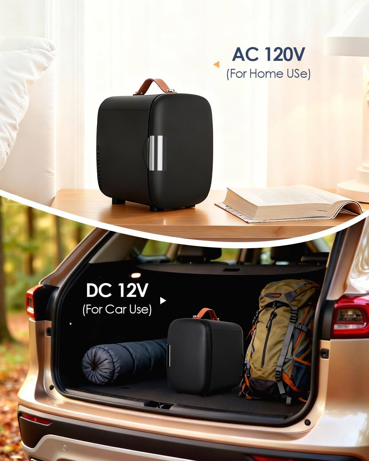 AC 120V (For Home Use)  
DC 12V (For Car Use)