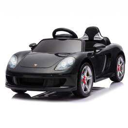 Qaba - Kids Ride On Car, Licensed Porsche Carrera GT with Remote, Rear Suspension - Black