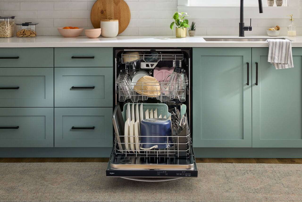 Alt View 23. Whirlpool - 24" Top Control Built-in Stainless Steel Tub Dishwasher with 3rd Rack, Water Repellent Silverware Basket,  41 dBA - Fingerprint Resistant Stainless Steel.