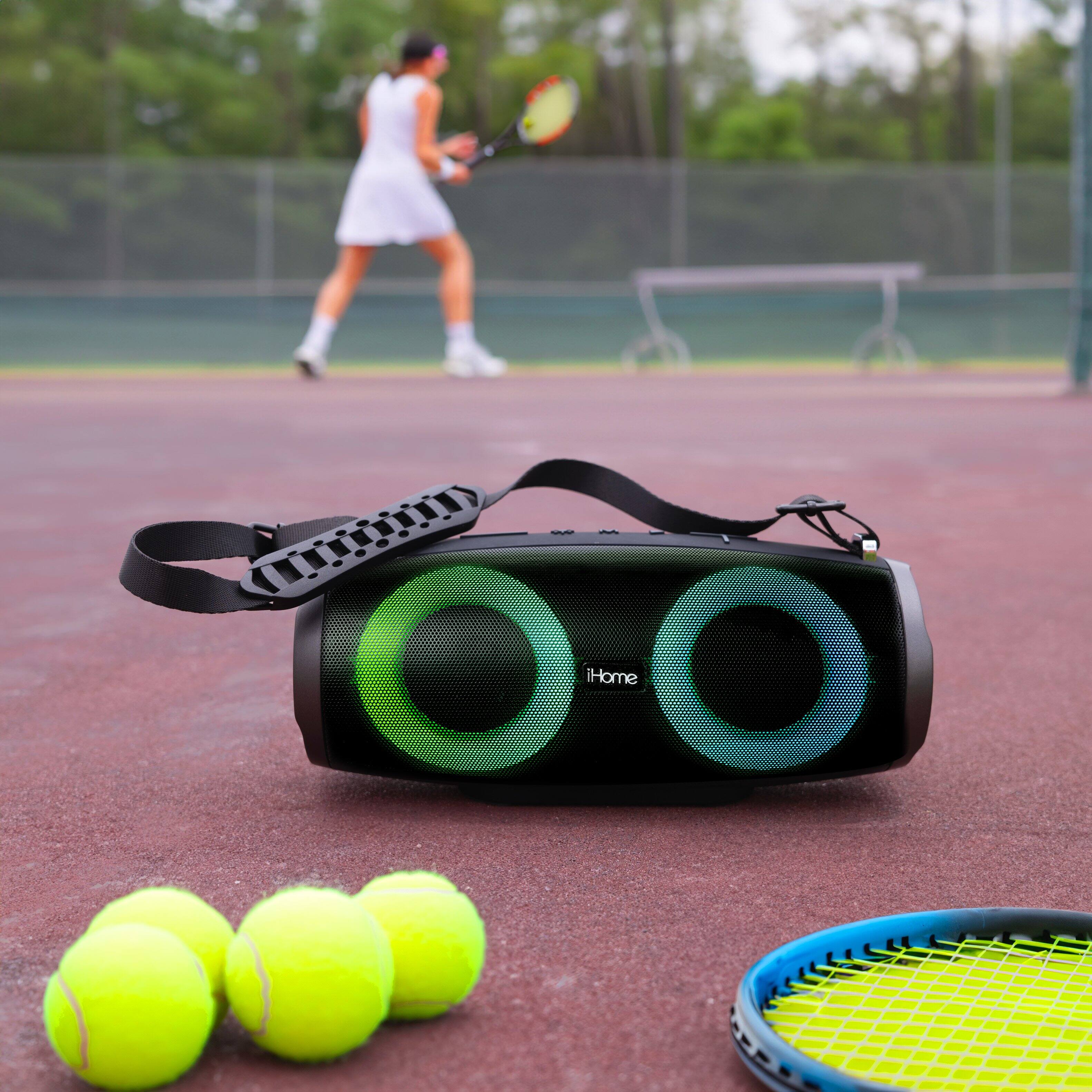 Alt View 18. iHome - Rechargeable Portable Color Changing Bluetooth Speaker with Lighting Effects - Black.