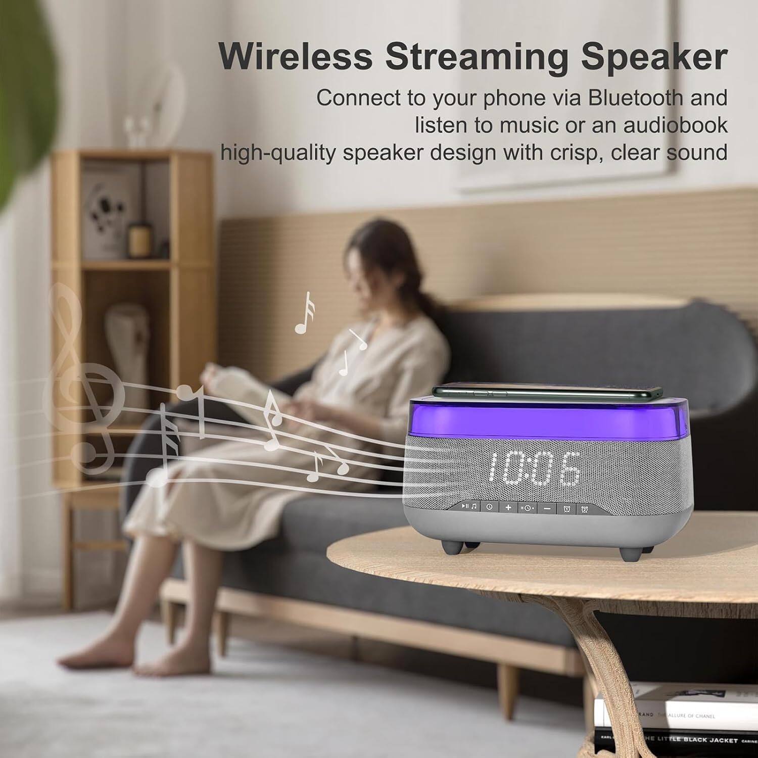 Wireless Streaming Speaker  
Connect to your phone via Bluetooth and listen to music or an audiobook  
high-quality speaker design with crisp, clear sound