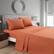 Front. MarCielo - Marcielo 4-Pieces Soft Striped Bed Sheets with 18 inches Deep Pocket - Salmon.
