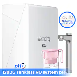 Waterdrop - X12 Reverse Osmosis System Extra WD-PT-05P Water Filter Pitcher - White