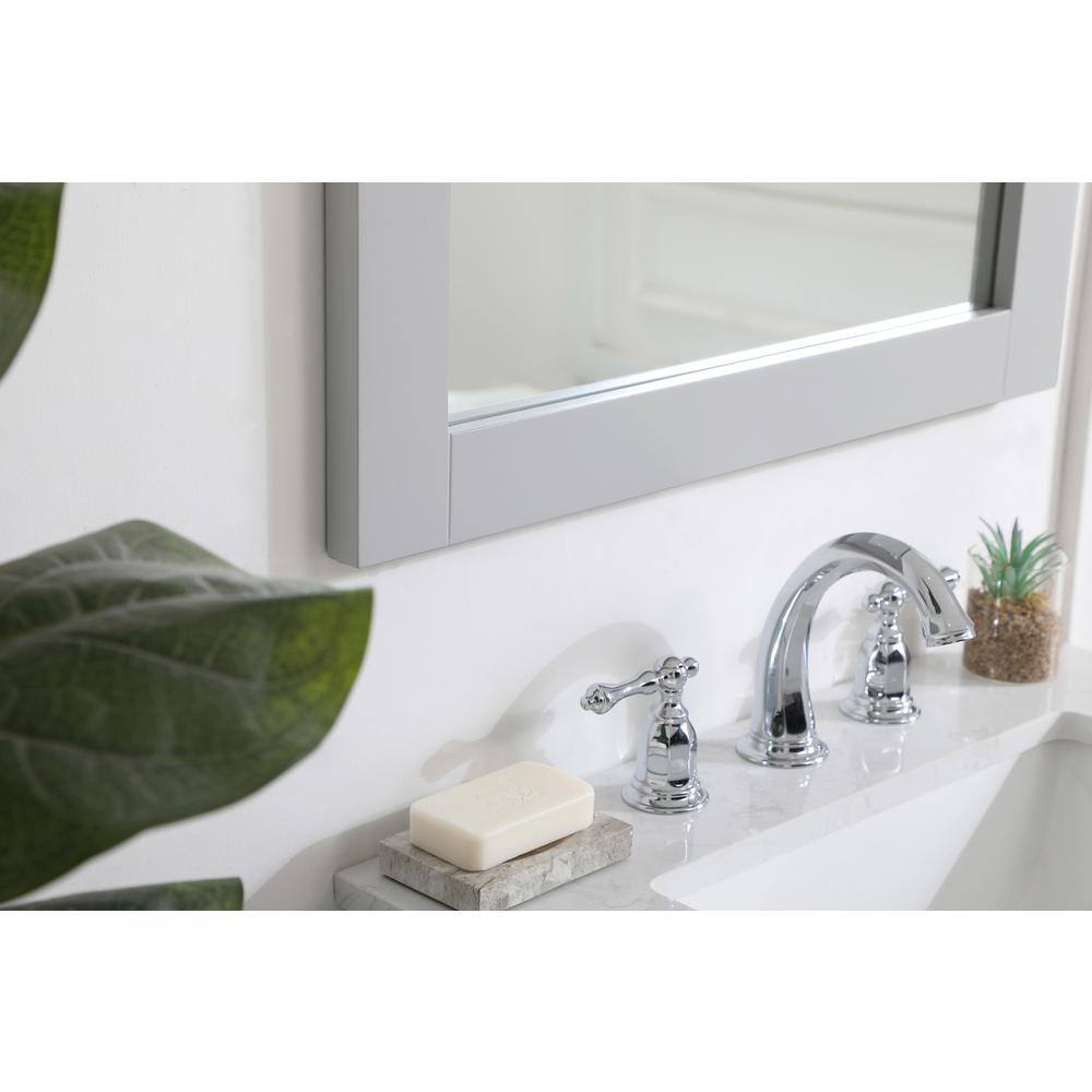 Alt View 1. Elegant Decor - Aqua rectangle vanity mirror 24 inch in Grey - Grey.