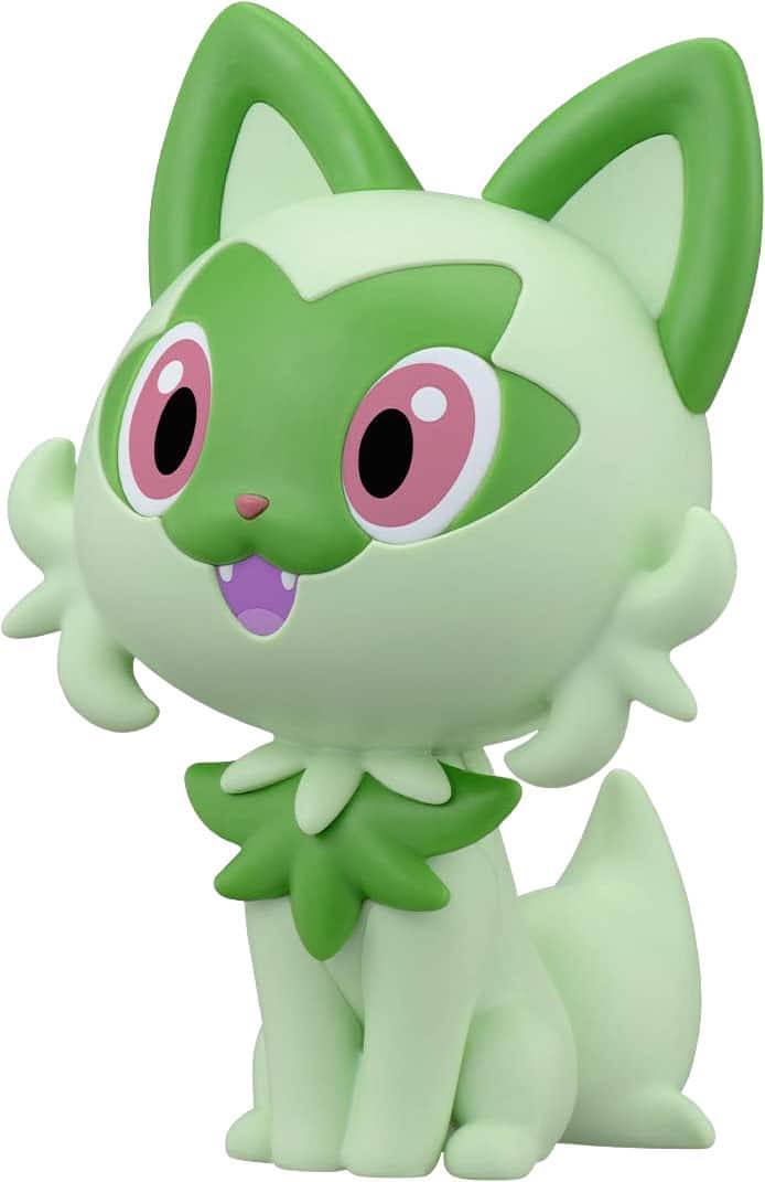 Front. Bandai - #18 Sprigatito - 3.5" Figure - Pokémon - Bandai Hobby - Pokémon Model Kit Quick!!.