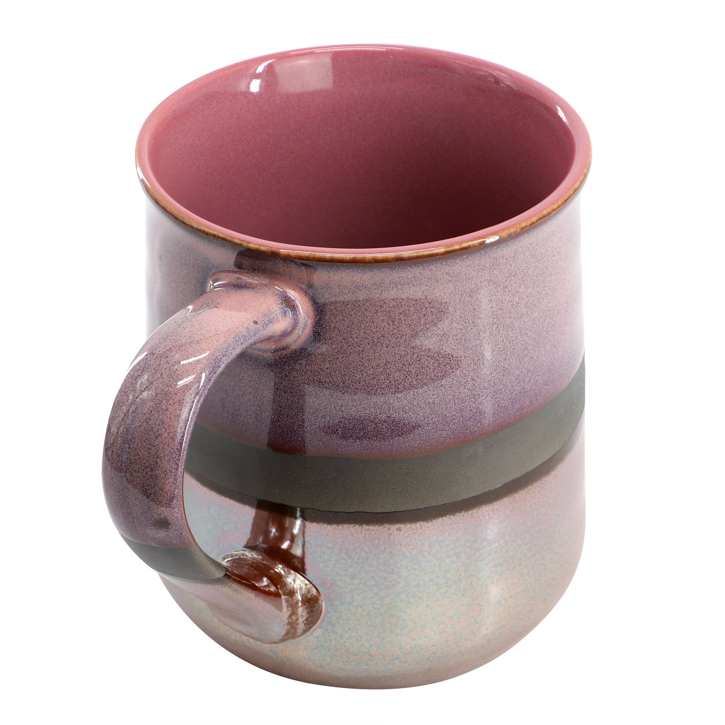 Alt View 2. Gibson - Gibson Home Copper Tonal 4 Piece 18 Ounce Stoneware Cup Set in Rose - Rose.