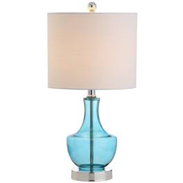 Jonathan Y - Colette 20" Mini Glass LED Table Lamp - Amalfi Blue