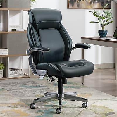 みらい　ネイビー La Z Boy Meyer Ergonomic Bonded Leather Swivel Executive Chair