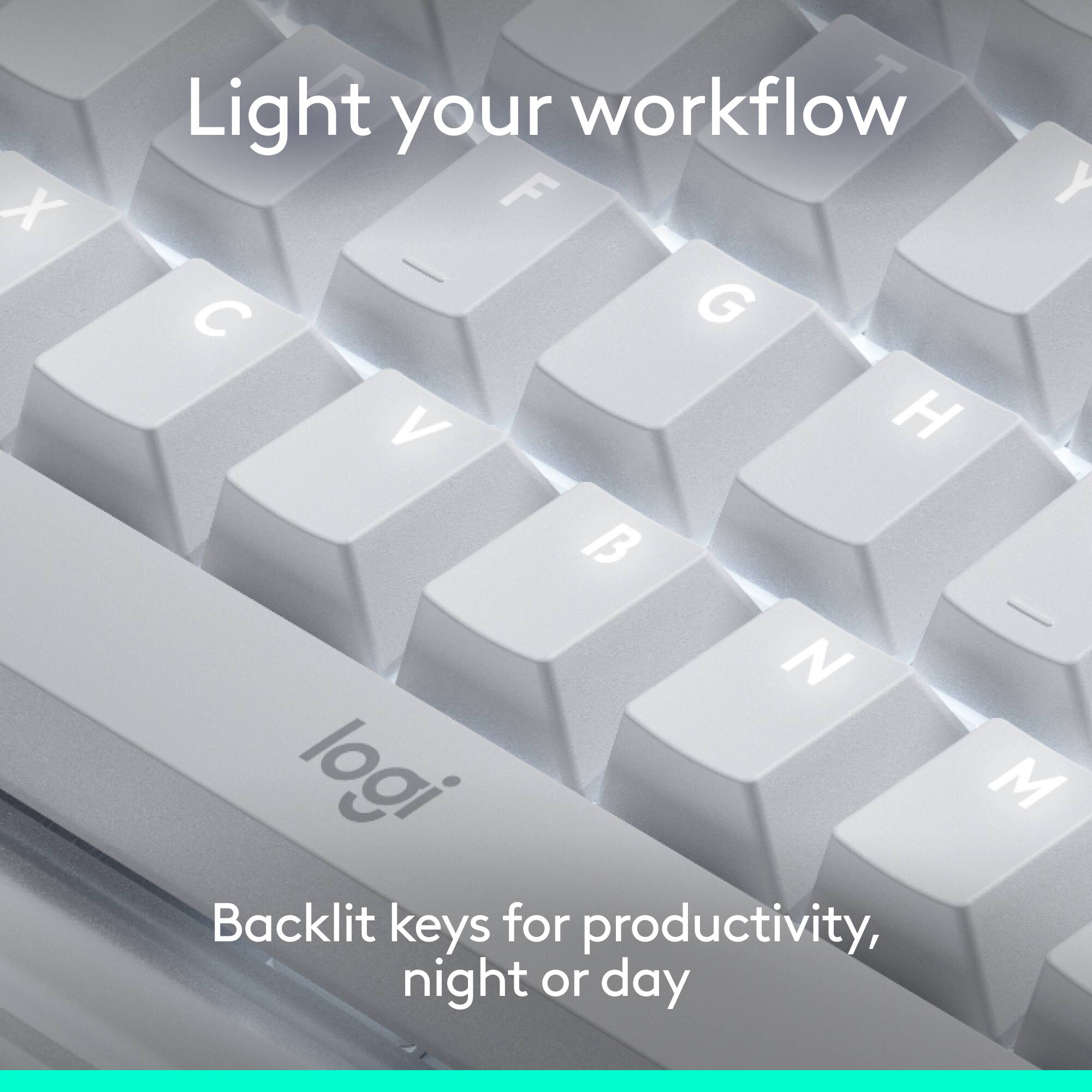 Light your workflow

Backlit keys for productivity, night or day
