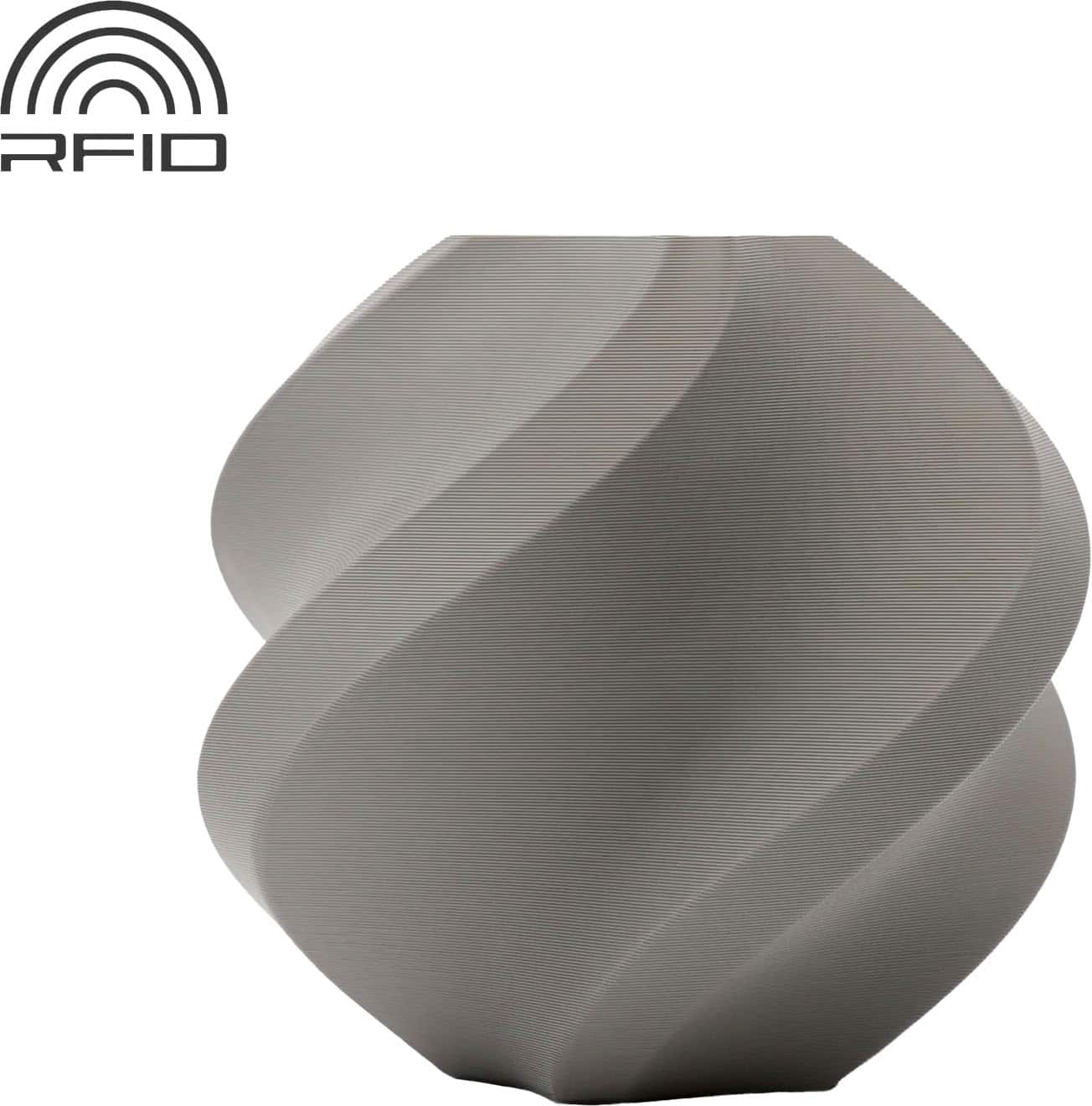 Bambu Lab - 1.75mm PLA Basic Filament - Gray - Front_Zoom