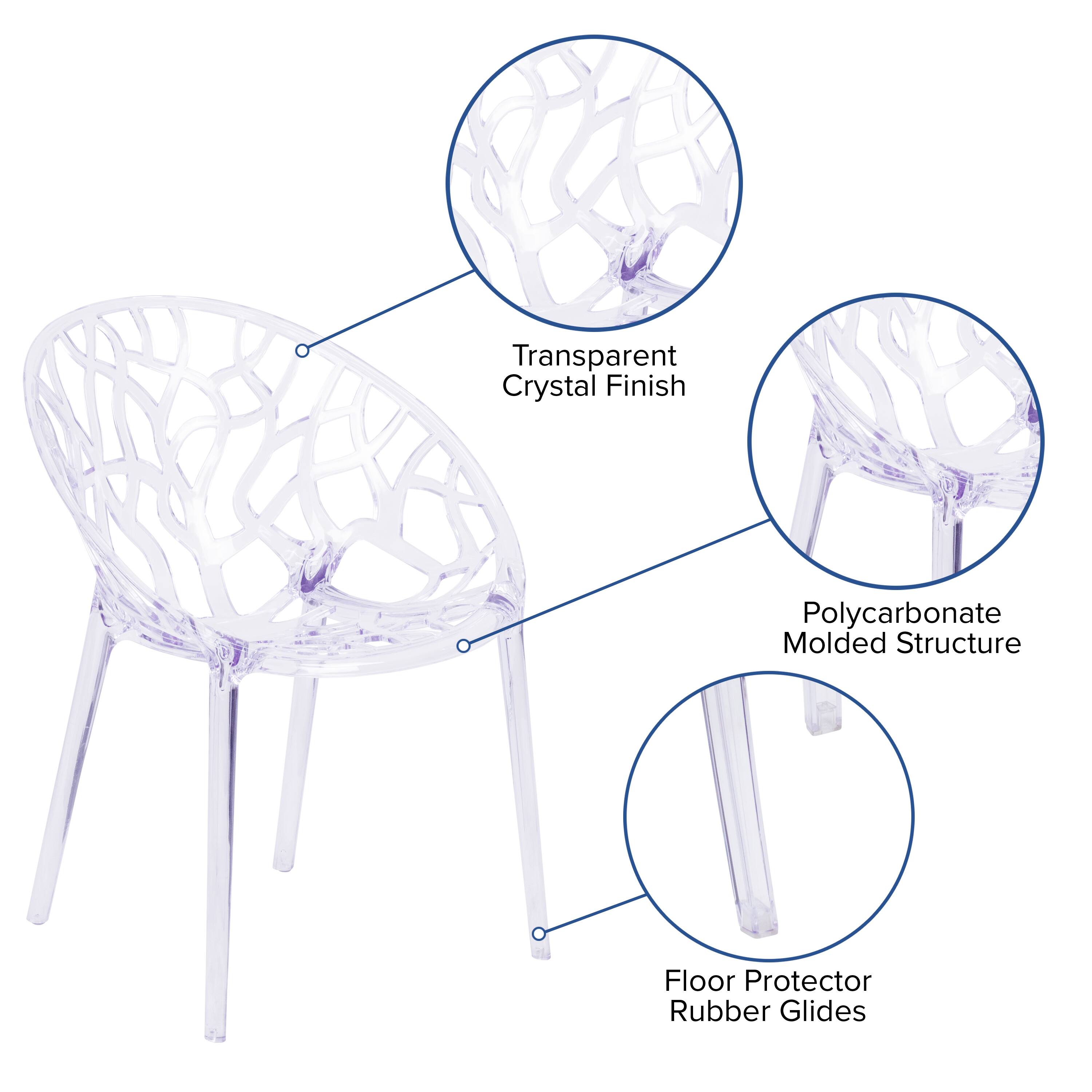 Transparent Crystal Finish Polycarbonate Molded Structure Floor Protector Rubber Glides