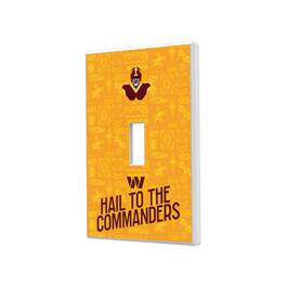 Keyscaper - Washington Commanders 2024 Illustrated Limited Edition Single Toggle Light Switch Plate - White