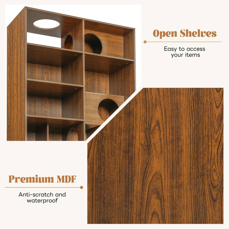 Open Shelves  
Easy to access your items  

Premium MDF  
Anti-scratch and waterproof