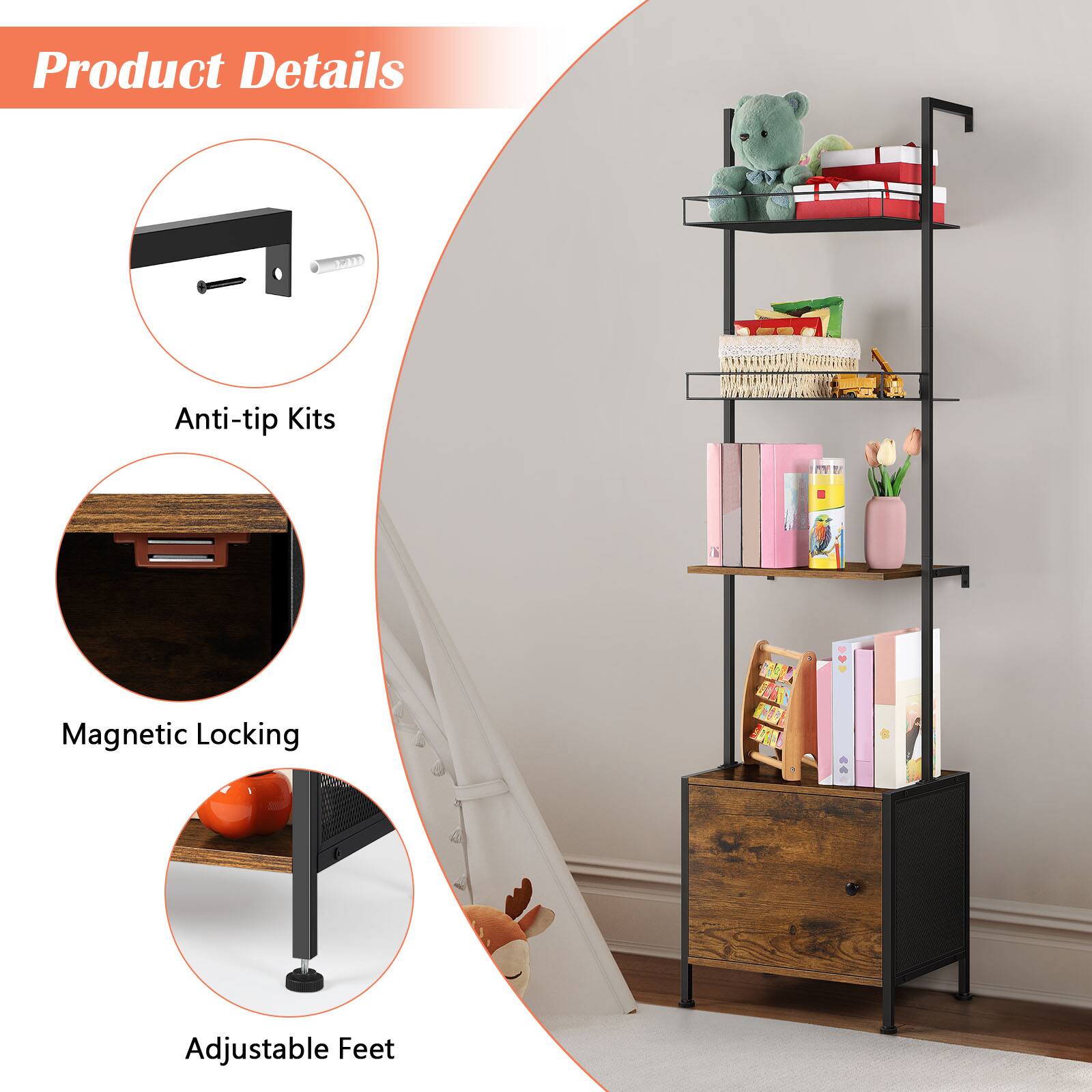 Product Details

- Anti-tip Kits
- Magnetic Locking
- Adjustable Feet