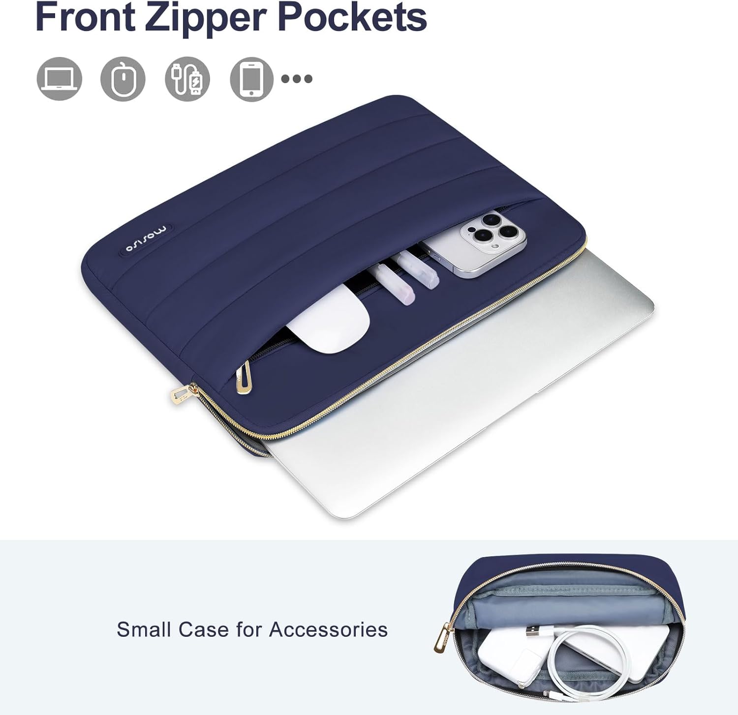 Front Zipper Pockets

Small Case for Accessories