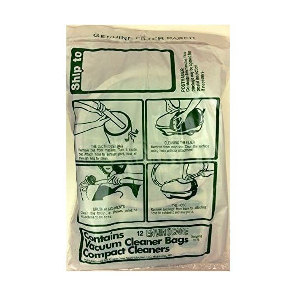EnviroCare - 12 Pack for Compact/ Vacuum Cleaner Bags – Part 738SEC