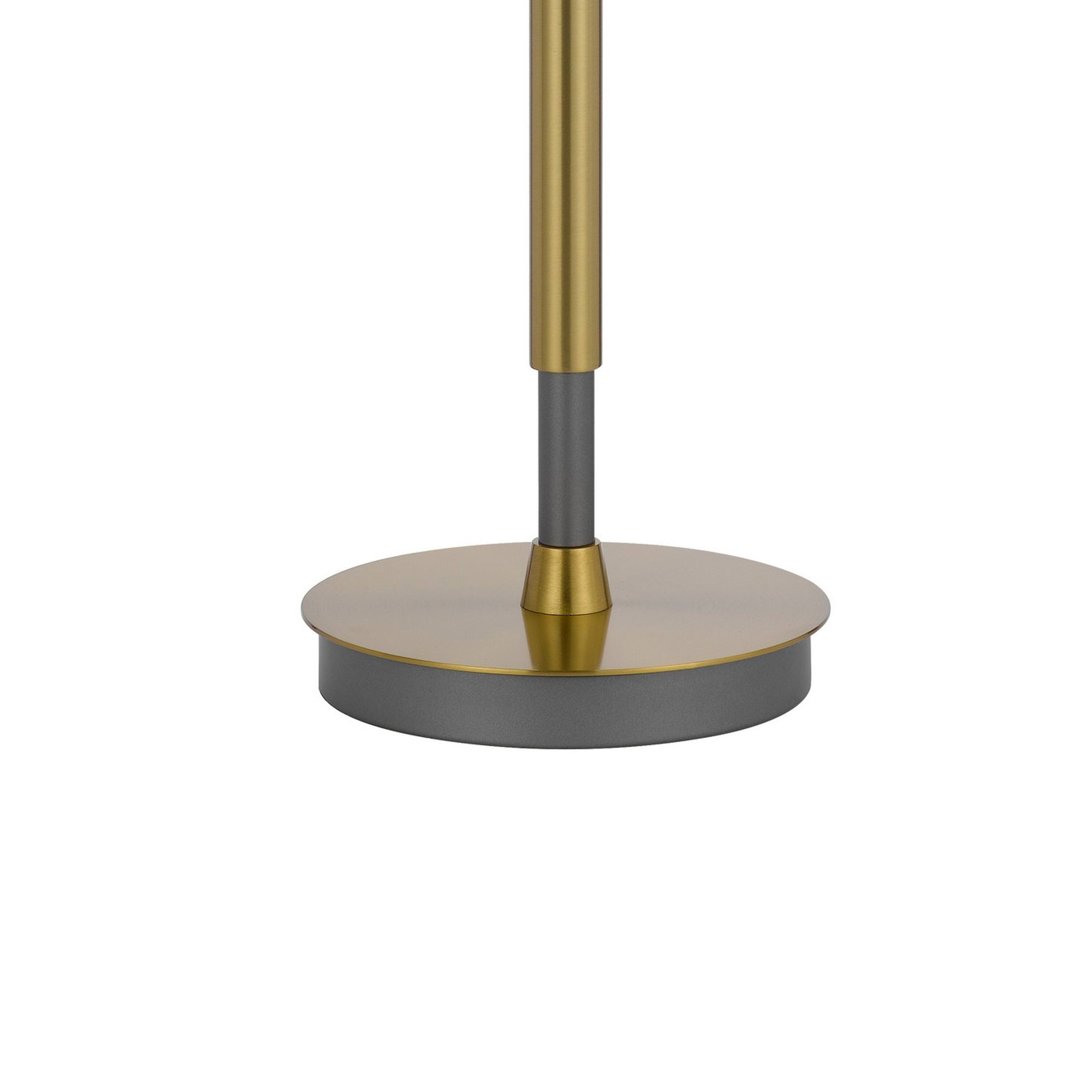 Manhattan Lane Siu 30 Inch Table Lamp, Metal Thin Pole w Finial, Shade ...