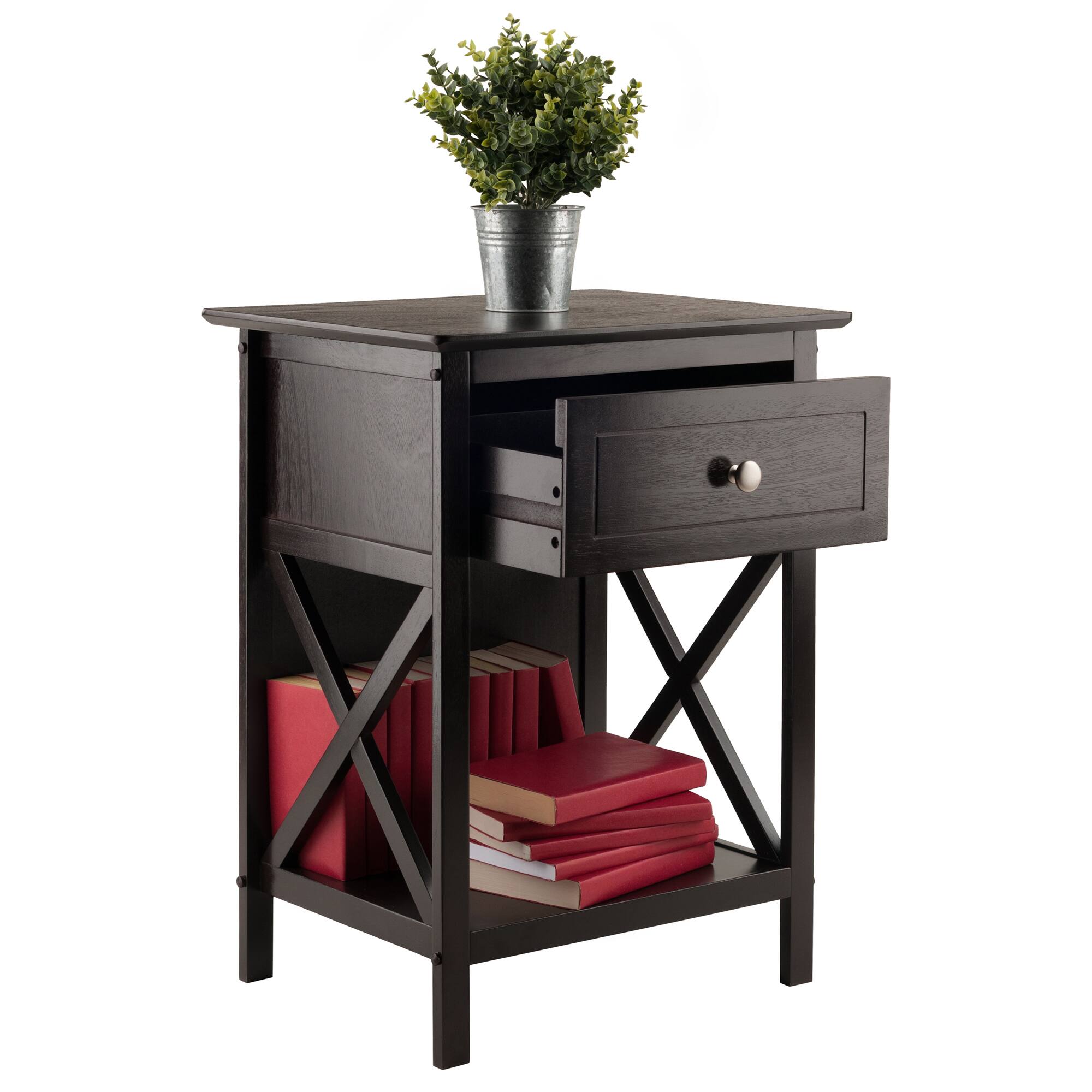 Alt View 4. Winsome Wood - Xylia Accent Table, Nightstand - Coffee.